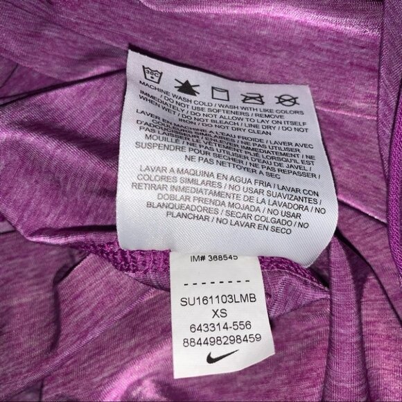 Nike Pro Tank Top Size Extra Small XS Red Purple Loose Training Inside 2-In-1 - Picture 8 of 10
